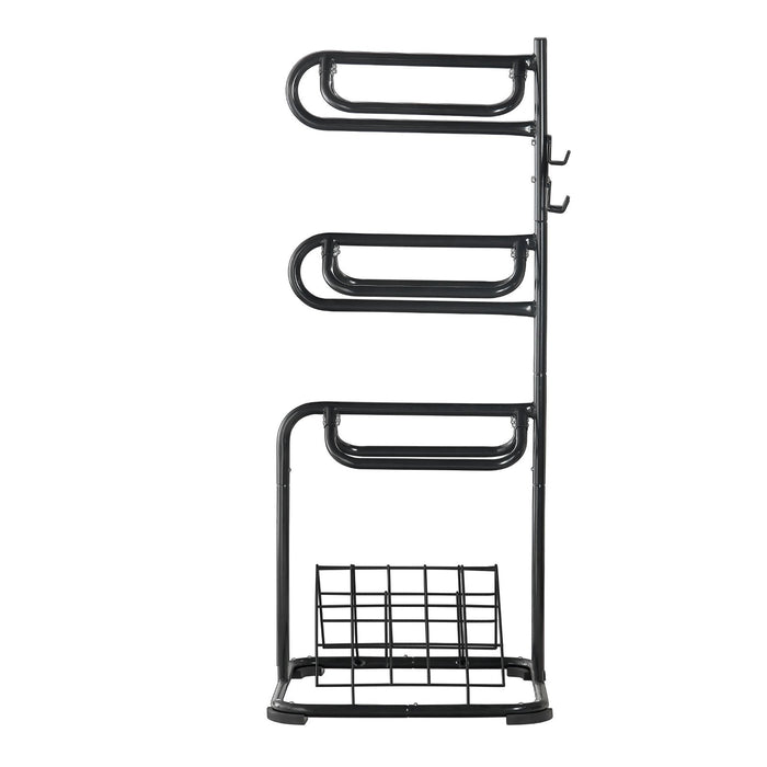 VEVOR Freestanding Saddle Stand, 30 x 30 x 68.5 in, 3 Tiers Saddle Rack, Heavy Duty Saddle Blanket Holder with Removable & Rotating Tiers, English & Western Saddle Rack for Tack Room Organization