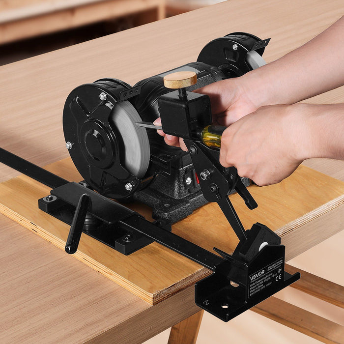 Pro Grind Sharpening System, Multi-Grind Sharpening Jig for 152mm & 203mm Bench Grinder - with Platform Jig, Tool Rest Bar, Setup Block, Miter Slide, Micro Bevel Block, for Woodturning Tools