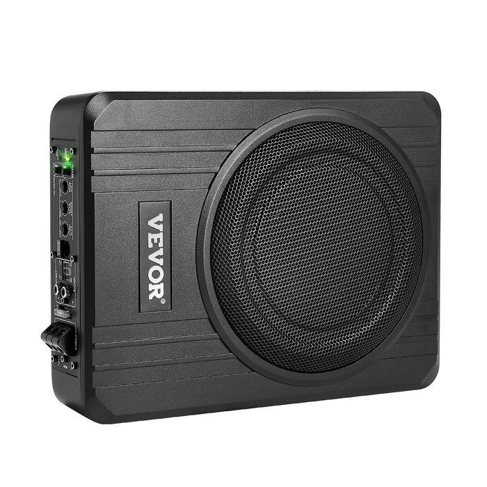 8" 400W Underseat Car Subwoofer, Slim Powered Car Subwoofers Under the Seat, Low Profile Audio Sub Built-in Amplifier, High/Low Level Input & Volume Controller for SUVs, Car, Truck, RV