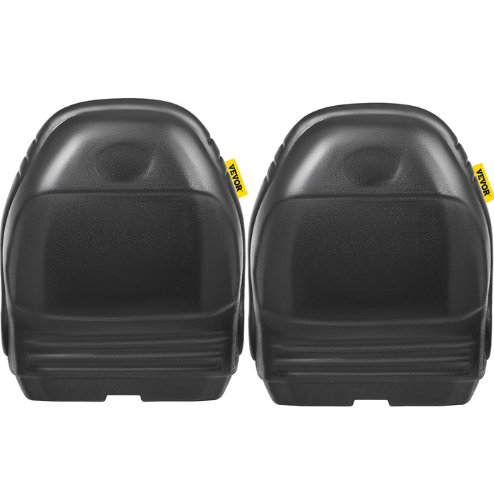 VEVOR Tractor Seat High Back Mower Seat Black Vinyl Forklift Drain Hole Pair