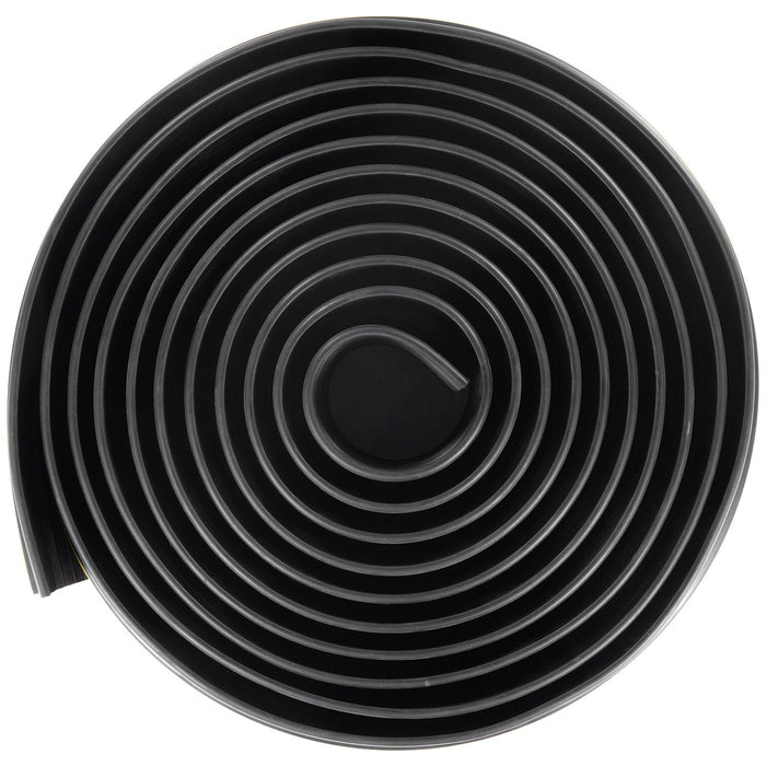 Garage Door Threshold Seal Strip, 20 FT Universal Garage Door Floor Seal Strip with Adhesive, Garage Door Bottom Weatherproof Strip, Upgraded Thick PVC DIY Weather Stripping Replacement, Black