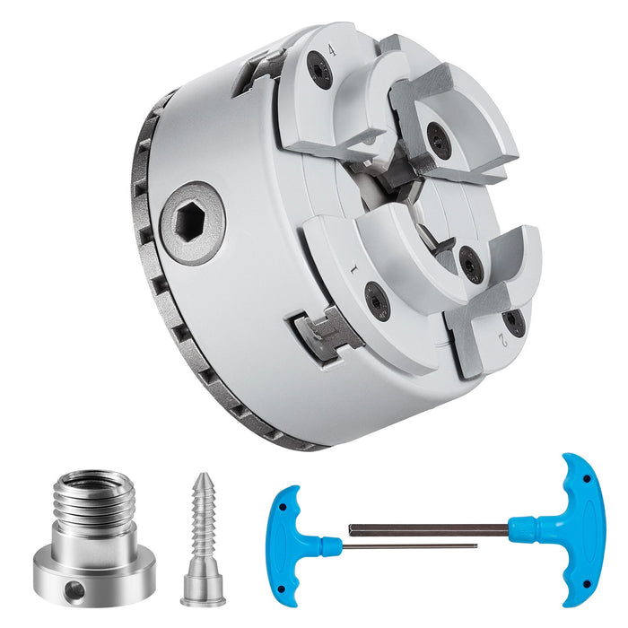VEVOR KP96 Lathe Chuck, 4-Jaw 96 mm Diameter, Metal Lathe Chuck Turning Machine Accessories, Self-centering Tool, for Lathe, Precision Machining, Grinding Machines, Milling Machines