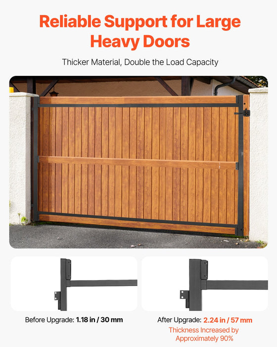 VEVOR Gate Building Kit, Fits 152.4 to 243.8 cm Wide Openings, Up from 182.9 to 213.4 cm High Fence, Adjustable Gate Building Kit, Anti Sag Full Gate Frame Kit with Latch Lock, for Wooden Fence, Iron