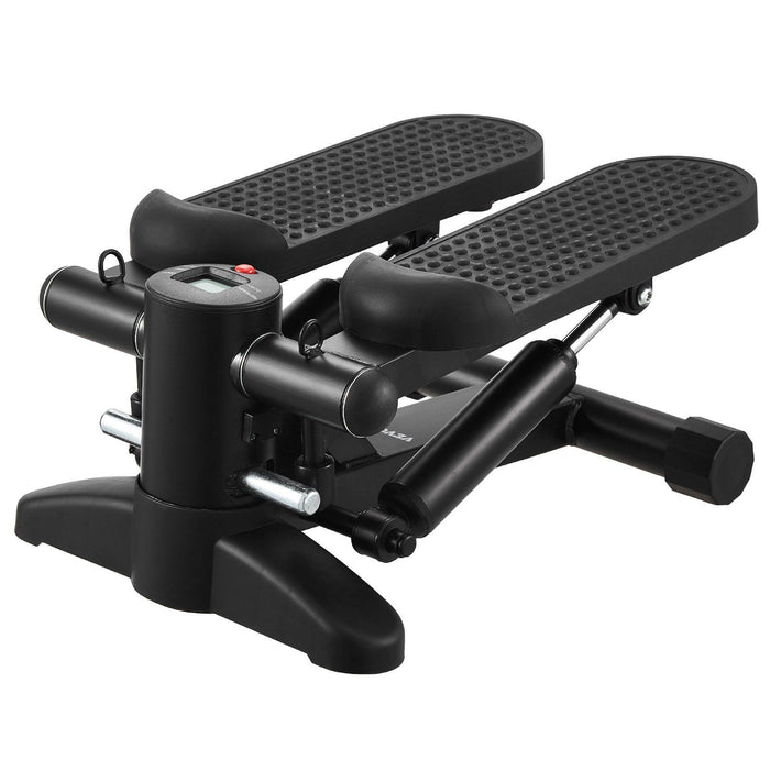 Stair Stepper, Mini Stepper for Exercise at Home, Hydraulic Fitness Stepper with Resistance Bands, Full Body Workout Cardio Equipment, Stair Climber with LCD Monitor, 330LBS Load Capacity