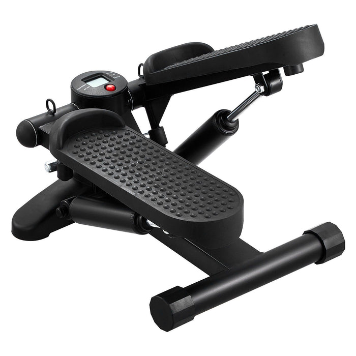 Stair Stepper, Mini Stepper for Exercise at Home, Hydraulic Fitness Stepper with Resistance Bands, Full Body Workout Cardio Equipment, Stair Climber with LCD Monitor, 330LBS Load Capacity