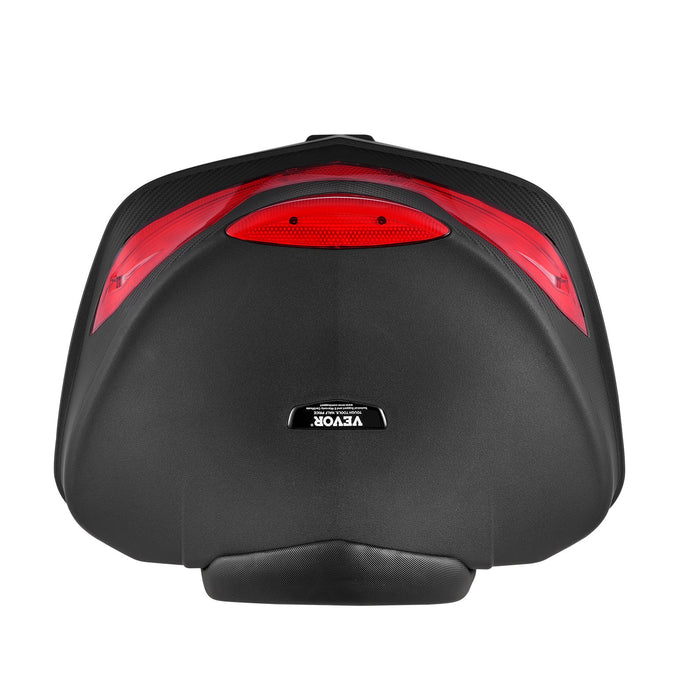 VEVOR 48L Motorcycle Top Case Universal Motorbike Tail with Reflective Panel