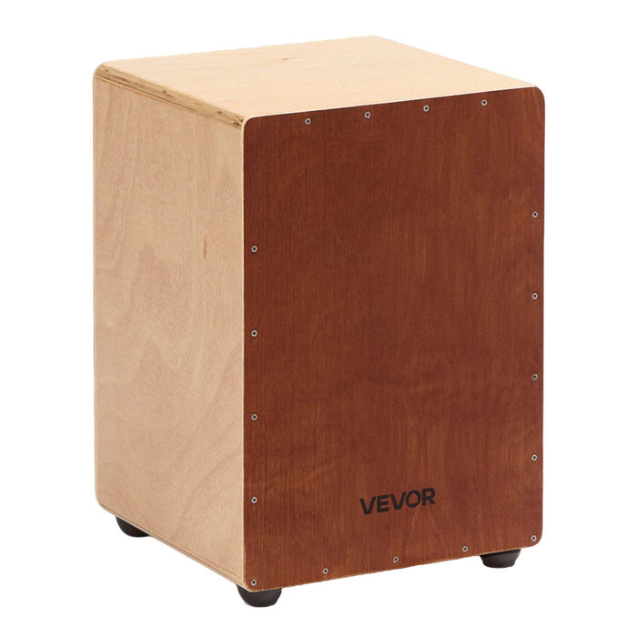 VEVOR Cajon Box Drum, with Internal Snare Wires, Lightweight Wooden Percussion Box, Portable Birch Wood Drum Musical Instrument with Silicone Feet, for Beginners and Professionals, 305 x 305 x 430 mm