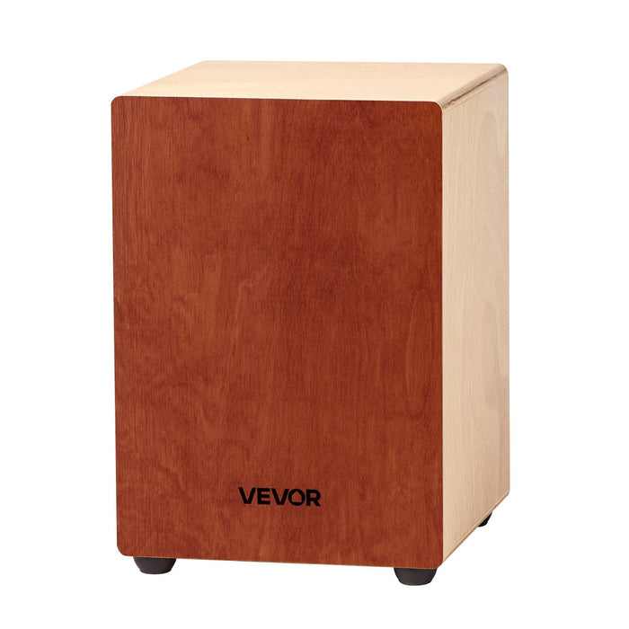 VEVOR Cajon Box Drum, with Internal Guitar Strings, Lightweight Wooden Percussion Box, Portable Birch Wood Drum Musical Instrument with Silicone Feet, for Beginner & Professional, 305 x 305 x 430 mm