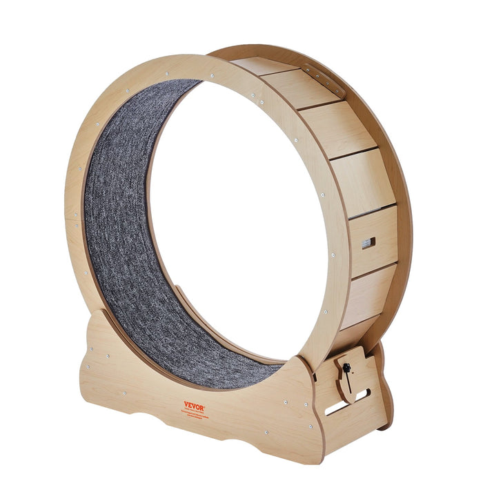 VEVOR Cat Exercise Wheel, Large Cat Treadmill Wheel for Indoor Cats, 35.8 inch Cat Running Wheel with Detachable Carpet and Cat Teaser for Running/Walking/Training, Suitable for Most Cats
