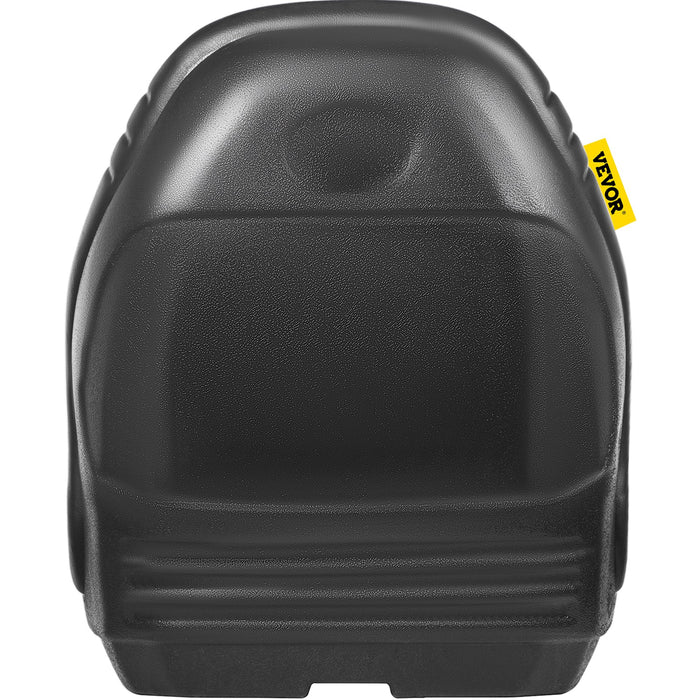VEVOR Universal Lawn Tractor Seat Replacement, Compact High Back Mower Seat, Black Vinyl Forklift Seat, Central Drain Hole Skid Steer Seat with Mounting Bolt Patterns of 8" x 11.5" & 11.25" x 11.5"