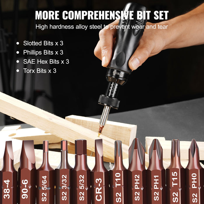 VEVOR Adjustable Torque Screwdriver 1/4