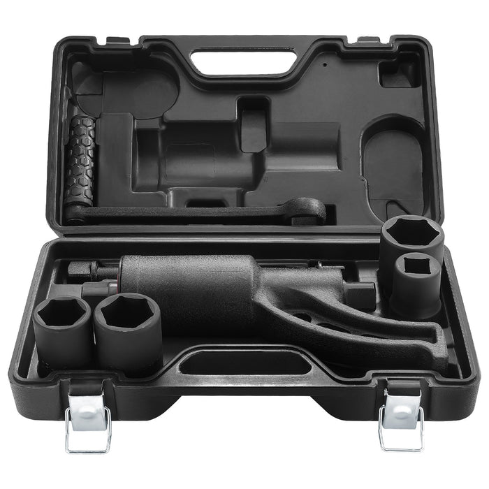 VEVOR Torque Multiplier, Heavy Duty Torque Multiplier Wrench Set, 1 Inch Drive Lug Nut Wrench Torque Multiplier, 1:58 4800N.m Lug Nut Remover, with 4 Sockets and Storage Case for Truck Trailer RV