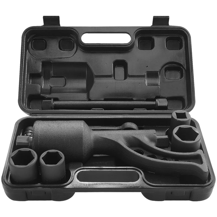 VEVOR Torque Multiplier, Heavy Duty Torque Multiplier Wrench Set, 1 Inch Drive Lug Nut Wrench Torque Multiplier, 1:64 6800N.m Lug Nut Remover, with 4 Sockets and Storage Case for Truck Trailer RV