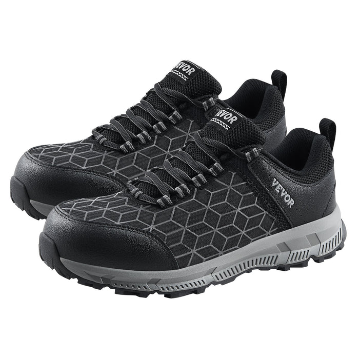 VEVOR Steel Toe Shoes for Men US Size 9 Athletic Work Shoe Sneakers Black