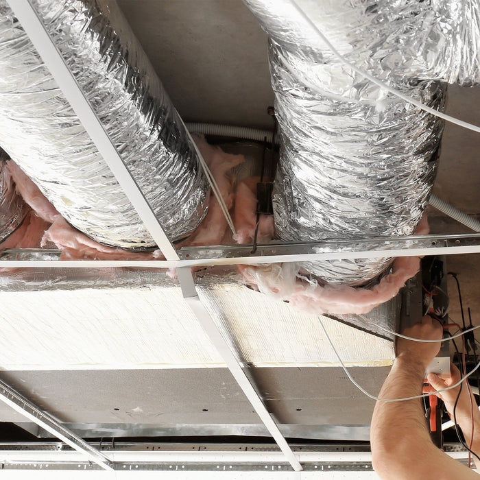 Dryer Vent Hose, 254MM Insulated Flexible Duct 7.62M Long with 2 Duct Clamps, Heavy-Duty Three Layer Protection for HVAC Heating Cooling Ventilation and Exhaust, R-6.0 Flame Resistance Value