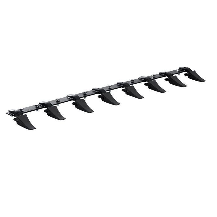 VEVOR Bucket Tooth Bar, 1650mm, Heavy Duty Tractor Bucket 8 Teeth Bar for Loader Tractor Skidsteer, 2000 kg Load-Bearing Capacity Bolt On Design, for Efficient Soil Excavation and Bucket Protection