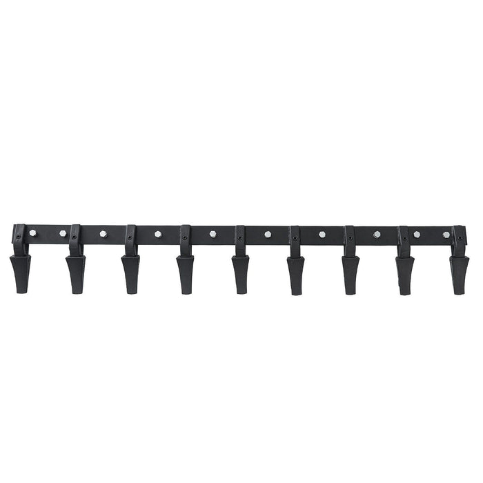 Bucket Tooth Bar, 1800mm, Heavy Duty Tractor Bucket 9 Teeth Bar for Loader Tractor Skidsteer, 2000 kg Load-Bearing Capacity Bolt On Design, for Efficient Soil Excavation and Bucket Protection