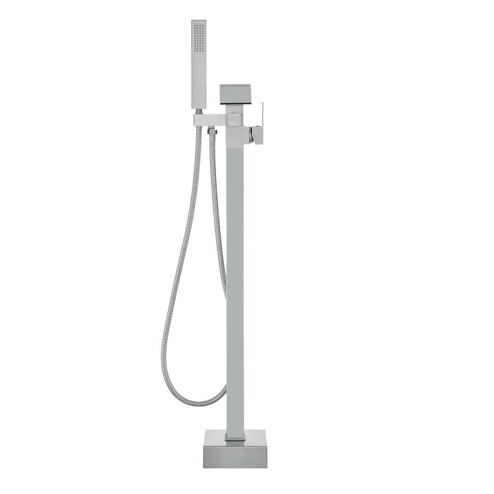 VEVOR Freestanding Bathtub Faucet, Floor Mount, Freestanding Tub Filler, Shower Mixer Taps, Two Water Modes, Swivel Spout, for Bathing & Showering Pet Bathing Cleaning Drains Toilet Flushing