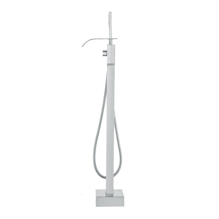 VEVOR Freestanding Bathtub Faucet, Floor Mount, Freestanding Tub Filler, Shower Mixer Taps, Two Water Modes, 360° Swivel Spout, for Bathing & Showering Pet Bathing Cleaning Drains Toilet Flushing