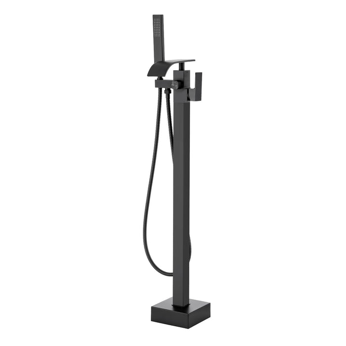 VEVOR Freestanding Bathtub Faucet, Floor Mount, Freestanding Tub Filler, Shower Mixer Taps, Two Water Modes, 360° Swivel Spout, for Bathing & Showering Pet Bathing Cleaning Drains Toilet Flushing