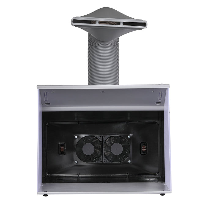 VEVOR Airbrush Spray Booth, Portable Hobby Airbrush Paint Spray Booth Kit with 4 LED Light, Powerful Dual Exhaust Fans, Turntable and 6 ft Extension Hose, for Painting Models, Arts, Crafts, Cakes