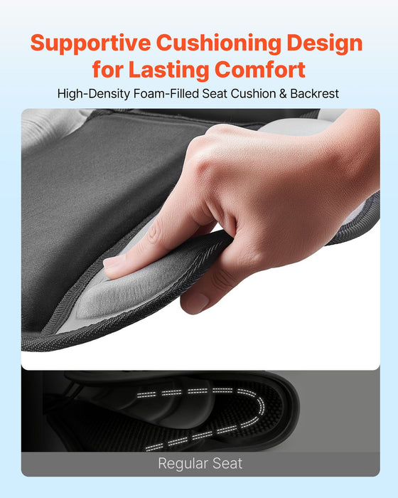 Kayak Seat, 1 Pack 31 mm Thick, Universal Paddle Board Seat with Back Support, Sit-on-Top Soft Padded Cushion with Storage Bag & Adjustable Straps for SUP, Fishing/Inflatable Kayak, Rowboat