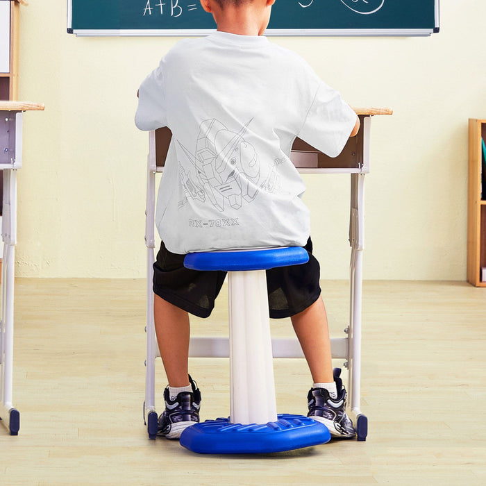 Kids Wobble Chair, Active Chair with Sponge Cushion, Wobble Stool Improves Focus, Posture and Calm Children, Ideal for Schools and Home, Age 7-14, Blue
