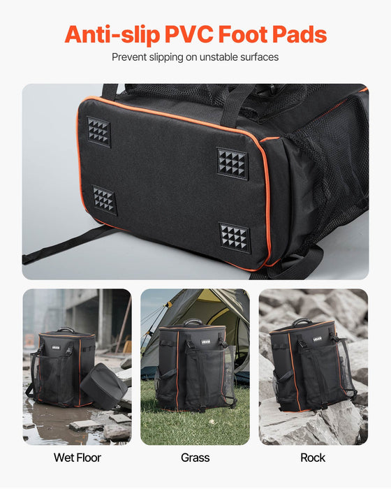 VEVOR 33L Welding Backpack 600D Polyester Welder Backpack for Tools and Helmet