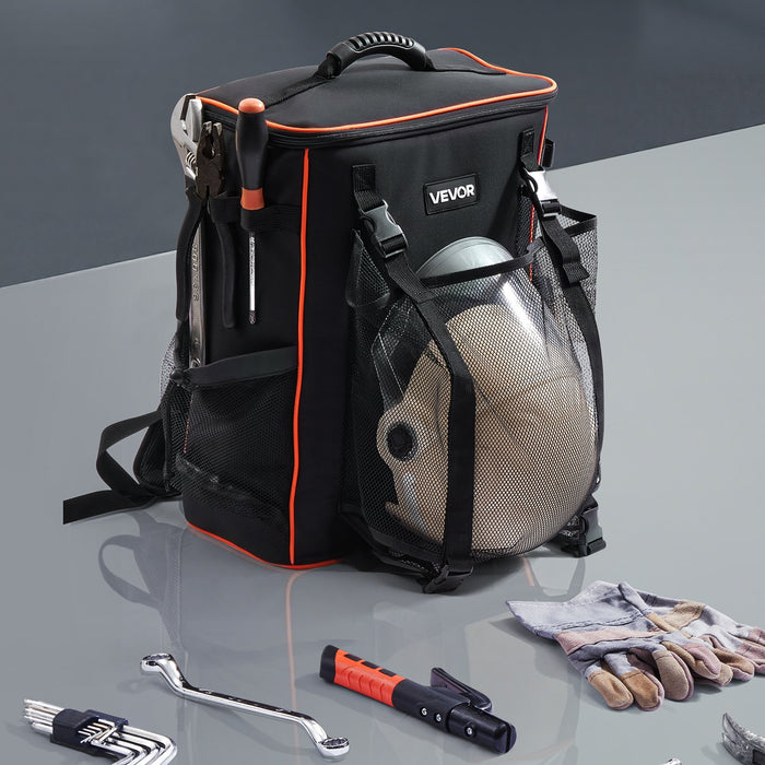 VEVOR 33L Welding Backpack 600D Polyester Welder Backpack for Tools and Helmet