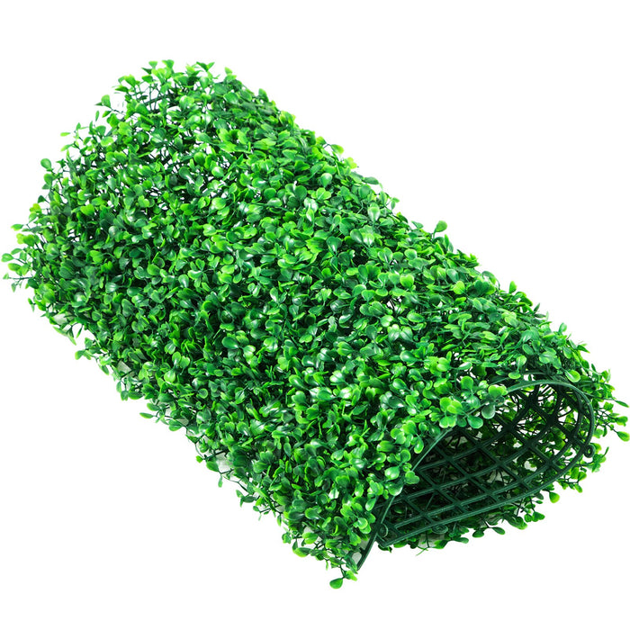 VEVOR 12PCS 10x10 inch Artificial Boxwood Panels, Boxwood Hedge Wall Mat,Artificial Grass Backdrop Wall, Privacy Hedge Screen UV Protected for Outdoor Indoor Garden Fence Backyard