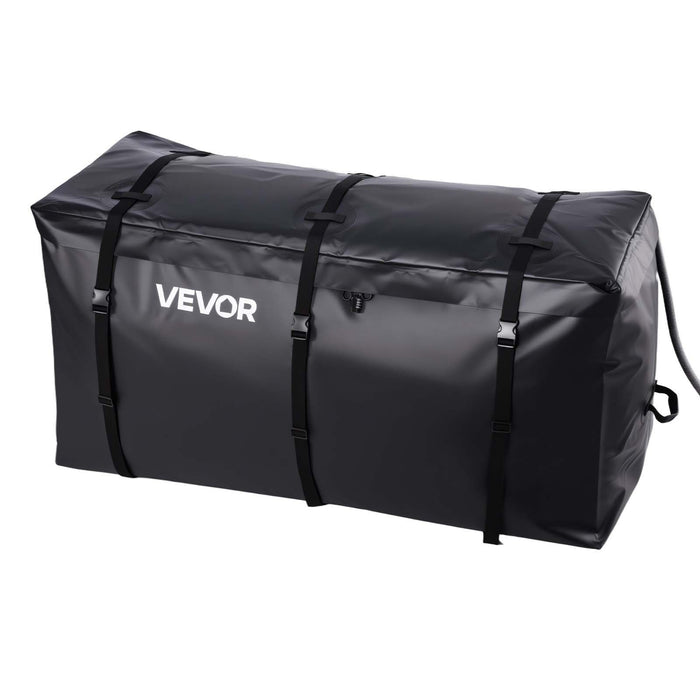 Hitch Cargo Carrier Bag, Waterproof 840D PVC, 152 x 61 x 77.8 cm (25 Cubic Feet), Heavy Duty Cargo Bag for Truck Bed Storage with Reinforced Straps, Suitable for Car SUV Vans Hitch Basket