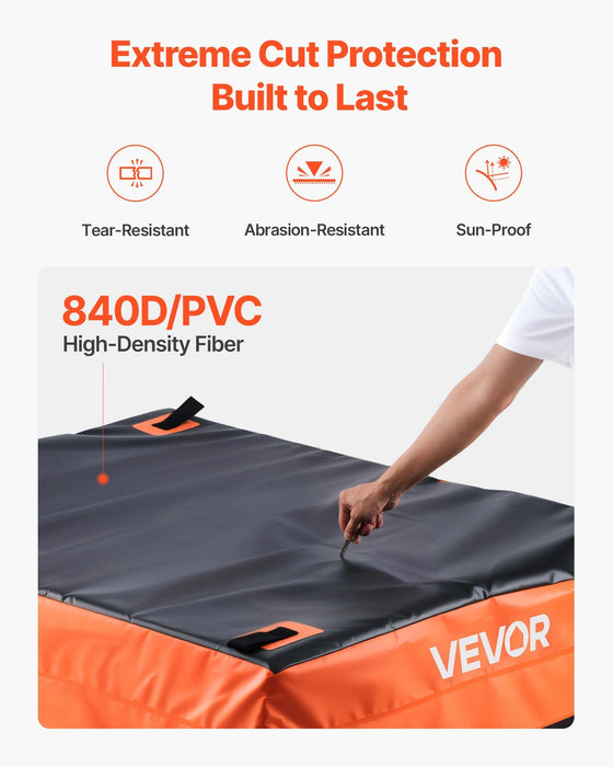 Truck Bed Cargo Bag, Waterproof 840D PVC, 130 x 102 x 55.5 cm (26 Cubic Feet), Heavy Duty Cargo Bag for Truck Bed with 4 Bungee Cords with Hooks, Fits a Variety of SUV and Pickup Trucks