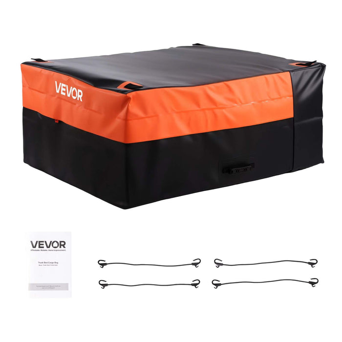 Truck Bed Cargo Bag, Waterproof 840D PVC, 130 x 102 x 55.5 cm (26 Cubic Feet), Heavy Duty Cargo Bag for Truck Bed with 4 Bungee Cords with Hooks, Fits a Variety of SUV and Pickup Trucks