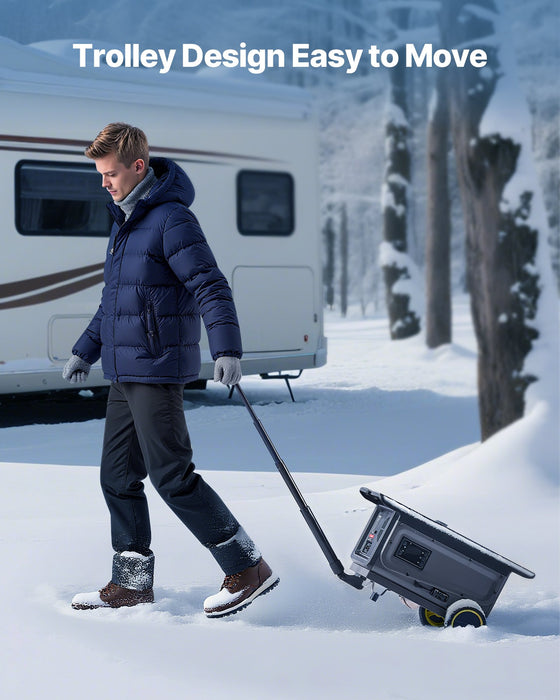 VEVOR Diesel Heater, 8KW, DC 12V/24V, All in One Portable Diesel Air Heater with Bluetooth APP Control, Remote Control and LCD Screen, Trolley Design, 5 L Fuel Tank for Trucks, Vans, RVs, Campers