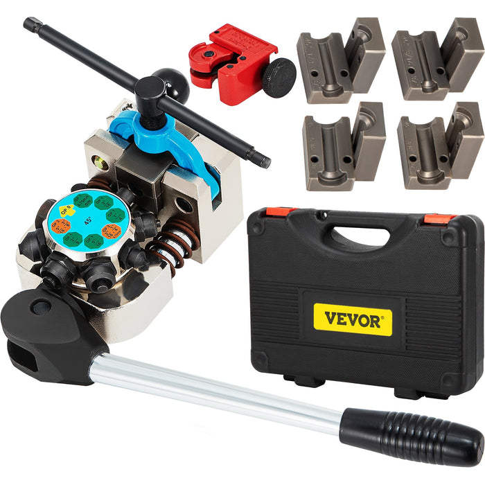 VEVOR Brake Line Flaring Tool, 45 Degree Single, Double, and Bubble Flares for 3/16", 1/4", 5/16" and 3/8" Tube Size, Suitable for Soft Metal of Copper Lines