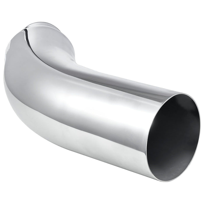Elbow Exhaust Tip, 101.6mm Inlet, 152.4mm Outlet, 584mm Overall Length, Chrome Turn Down Exhaust Tip with Clamp for Truck/Sedan/Sports Car/SUV, Chrome Structure for High Temperature Resistance