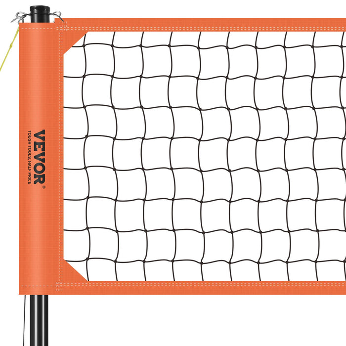 VEVOR Outdoor Portable Volleyball Net System, Adjustable Height Aluminum Poles, Professional Volleyball Set with PVC Volleyball, Pump, Carrying Bag, Heavy Duty Volleyball Net for Backyard, Beach, Lawn