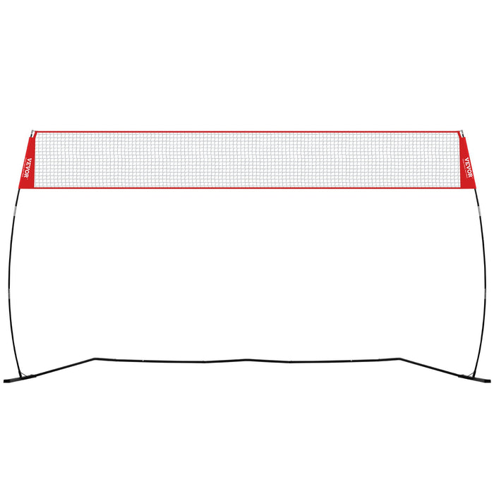 VEVOR Freestanding Volleyball Training Net for Indoor or Outdoor Use, Adjustable Height Portable Net System with Carrying Bag, Professional Volleyball Practice Trainer for Hitting or Serving Drills
