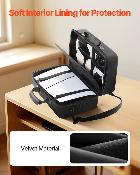 VEVOR PS5 Carrying Case Travel Bag for Playstation 5 Slim EVA Soft Lining