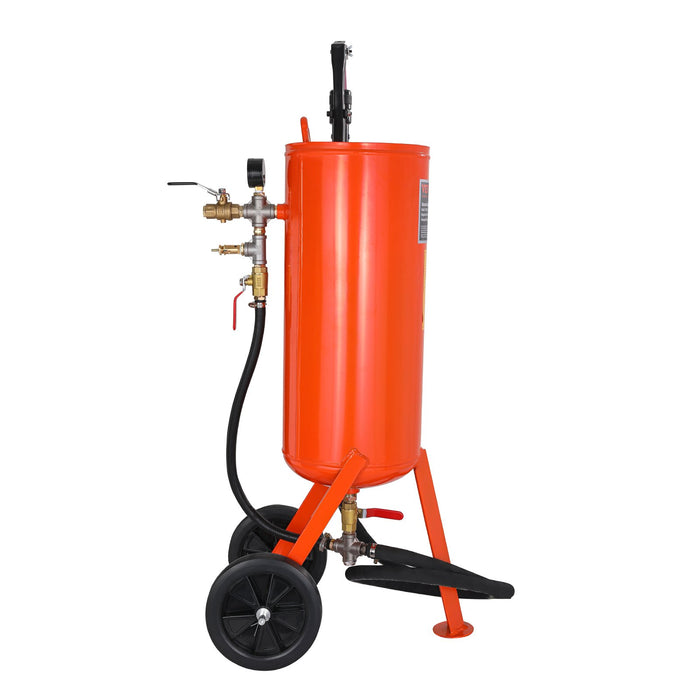 VEVOR 10 Gallon Heavy-Duty Sand Blaster, 60-110 PSI High Pressure Sandblaster, Portable Abrasive Blasting Tank, Air Sand Blasting Kit with 2 Ceramic Nozzles & 7.5ft Hose for Stain, Rust, Paint Removal