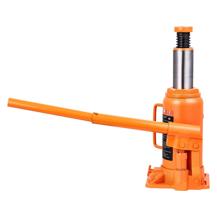 Hydraulic Bottle Jack, 12 Ton (26455.5 lbs) Capacity, 205-400 mm Lifting Range, Heavy Duty Welded Bottle Jack for Car, SUV, Pickup, Auto Repair, House Lift and Agricultural Equipment, Orange