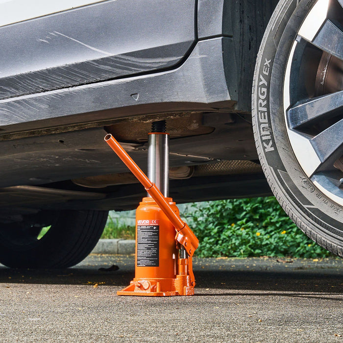 Hydraulic Bottle Jack, 20 Ton (44092 lbs) Load Capacity, 225-435 mm Lifting Range, Heavy Duty Welded Bottle Jack for Car, SUV, Pickup, Auto Repair, House Lift and Agricultural Equipment, Orange