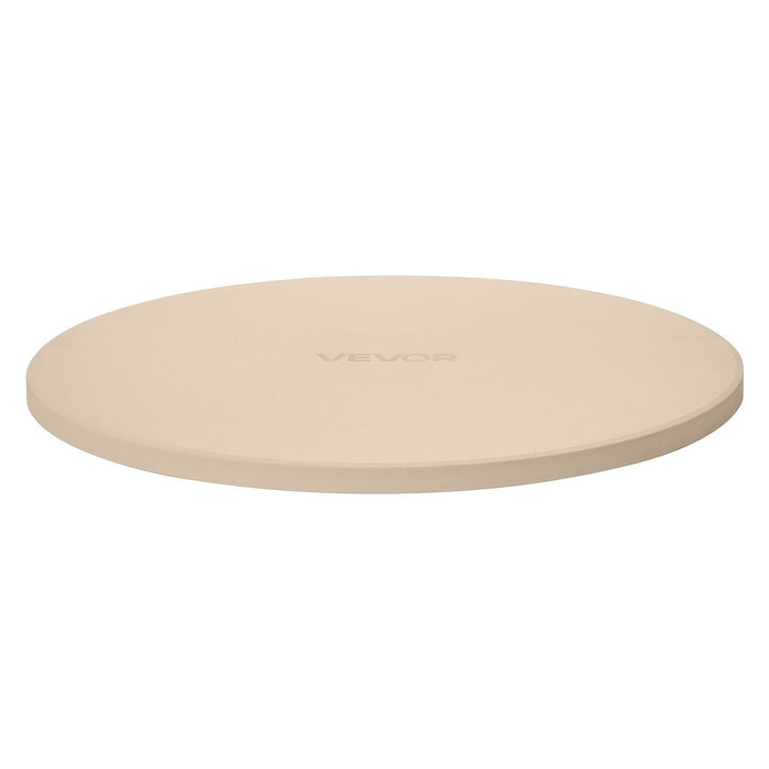 VEVOR Pizza Stone, 381 mm Round Cordierite Pizza Stone, Extra Large Baking-Stone with Aluminum Peel, 17 mm Thickness Heat-Resistant Cooking Cordierite, for Kitchen Oven, Baking Pizzas, BBQ Grilling