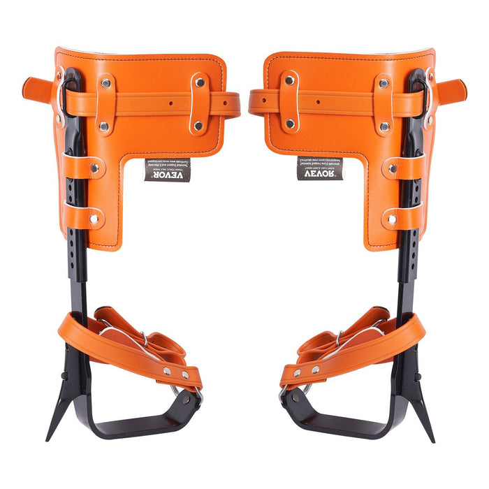 Tree Climbing Spikes Set, 1 Pair Alloy Steel Climbing Spurs with Safety Rope and Safety Harness, 350lbs Load Capacity Tree Climbing Gear, Arborist Equipment for Climbers, Fruit Picking, Orange