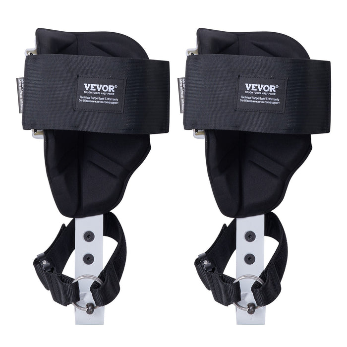 VEVOR Tree Climbing Spikes, 1 Pair Aluminum Climbing Spurs, 350lbs Load Capacity Tree Climbing Gear with Straps and Spike Protectors, Arborist Equipment for Climbers, Hunting, Fruit Picking, White
