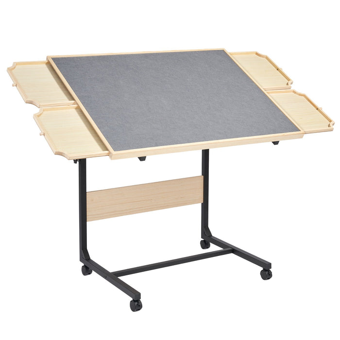 VEVOR 1500 Piece Puzzle Table with Legs, 4 Drawers and Cover, 86x63cm Portable Wooden Board with Wheels, Jigsaw Puzzle Accessories for Adults, Adjustable Height & 5-Tilting-Angle, Gift for Mom