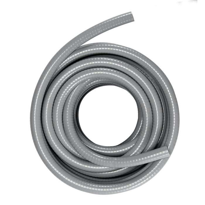 VEVOR 25.4 mm Flexible Electrical Conduit, 30.5 m, PVC Liquid-Tight Conduit Non-Metallic with 5 Straight and 5 90-Degree Conduit Connector Fittings, for Air Conditioning Motor Controller Pump, IP65