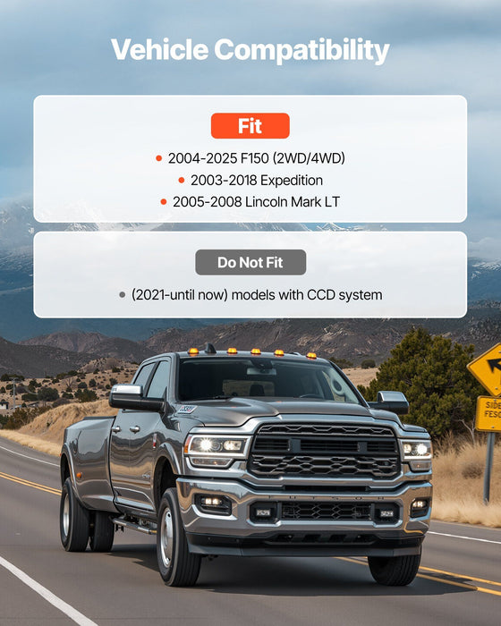 63.5 mm Front Leveling Lift Kit for 2004-2025 Ford F150 2WD/4WD, 2003-2018 Expedition, 2005-2008 Lincoln Mark LT, Chassis Level Kit with 2PCS Heavy Duty Forged Aluminum Suspension Strut Spacers