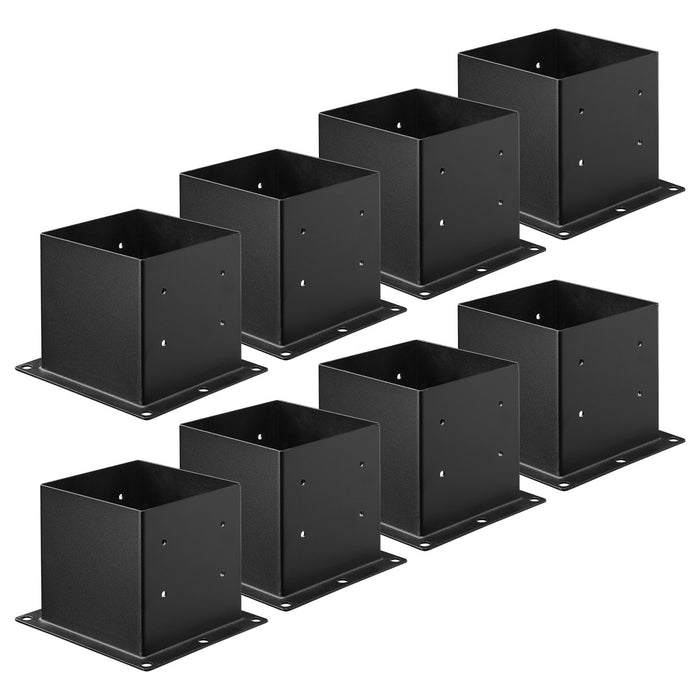 VEVOR 8 Pcs 4x4 Post Base Bracket Wood Fence Post Anchor Inner Size 3.6x3.6 in