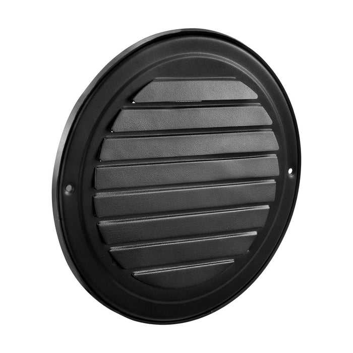 VEVOR 145 mm Wall Vent Cover, Louvered Round AC Vent Gable Cover, Premium Stainless Steel & with Built-in a Protection Screen, for House,Bathroom,Garage,Kitchen,Basement (2 Pack, Black)